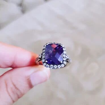 tək qaş: Üzük, Gümüş, 925 Əyar, Sapfir — 5