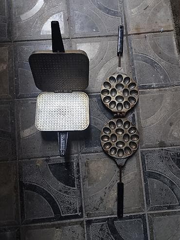 Şirniyyət qəlibləri, rəng - Gümüşü, Çuqun, Kvadrat