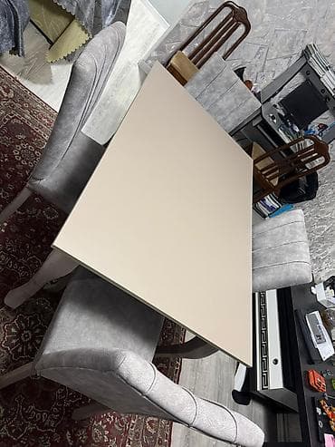 transfer masa: Qonaq otağı üçün, Dördbucaq masa, 4 stul — 1