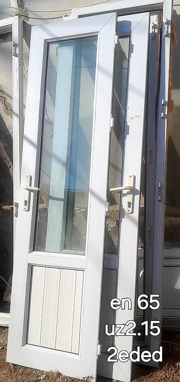 Alman istehsali 1ededi100 azn.PVC şüşəli qapılar – 2 ədəd - Ölçü: en