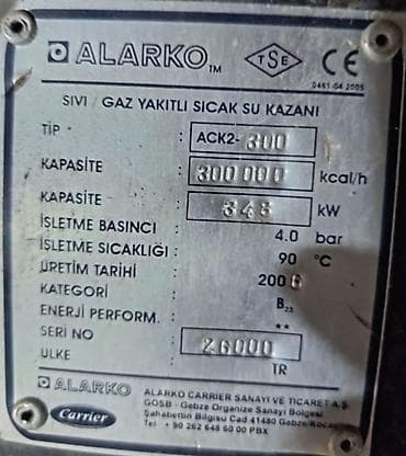 iphone 8 32gb: Alarko ACK2-300 maye/qaz ilə işləyən isti su qazanı - Brend/model — 4