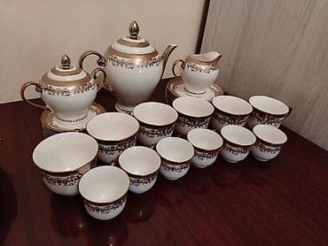 servis: Çay dəsti, rəng - Ağ, Farfor, 6 nəfərlik, Türkiyə — 2