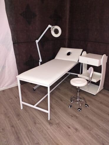 salon üçün: Çarpayı 230 azn kreslo 50 azn təkərli daşıyıcı 55 azn lupali işıq 90 — 5