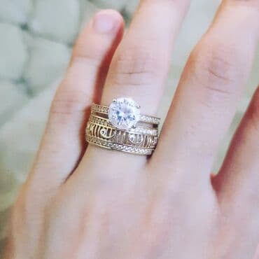 tək qaş: Nişan, Üzük, Swarovski, Sarı qızıl, 585 Əyar — 1