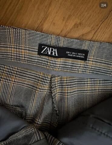 yubka kofta modelleri: ZARA brendindən olan bu qadın kostyumu, damalı şalvar və ilan dərisi — 4