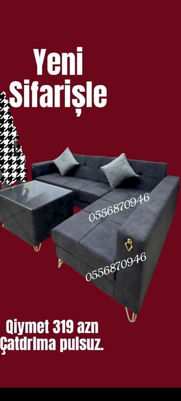 metbex ucun kunc divanlar qiymetleri: Künc divan, Yeni, Açılan, Bazalı, Parça, Şəhərdaxili pulsuz çatdırılma — 6