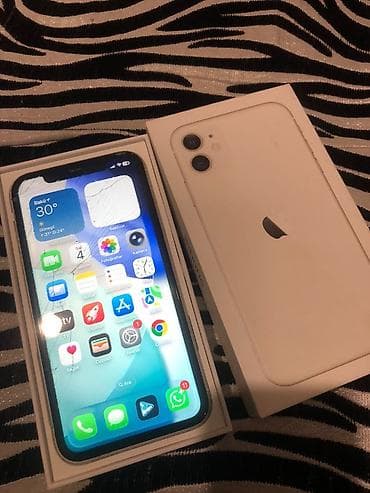 apple m1: IPhone 11, 64 GB, Ağ, Qırıq — 1