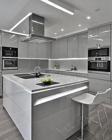 Sifarişlə mətbəx dəsti, Özü çəkən petlələr, Sadə laminat, Kredit yoxdur, Pulsuz çatdırılma