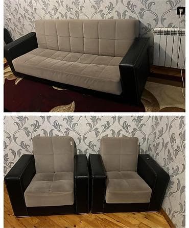 İşlənmiş, Divan, 2 kreslo, Bazalı, Açılan lalafo.az -da İşlənmiş, Divan, 2 kreslo, Bazalı, Açılan