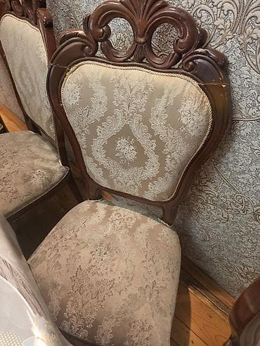 tabletka stul: Qonaq otağı üçün, İşlənmiş, Qatlanmayan, Stul — 7