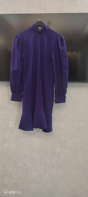 Qadın paltarları dəsti - Bənövşəyi mini: Standart boğazlı, uzun — 1