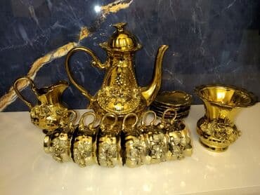 Məişət kimyəvi maddələri: Qəhvə dəsti, rəng - Qızılı — 2