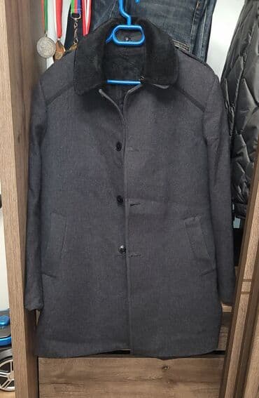 Kişi Geyimləri: Palto, M, rəng - Boz — 1