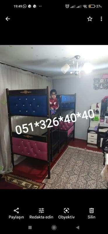 tek çarpayı: Oğlan üçün, Yeni, Çarpayı, Matras ilə, Siyirməsiz — 5