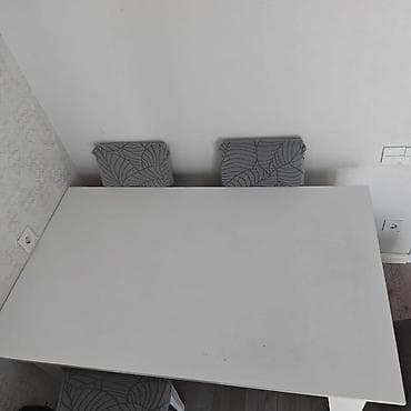 Ağ rəngli yemək/iş masası - Minimalist, müasir dizayn: düz — 2