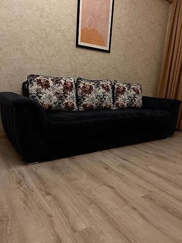parda tul: Məhsul: 3 nəfərlik yumşaq divan - Rəng və material: Tünd — 3