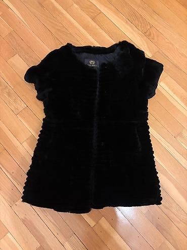 kurklər: Qara rəngdə qısqol dovşan kürk - Model: qolsuz/kısa qollu, dizə — 1