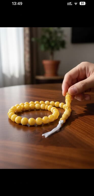 Endirim!!! Təbii balti̇k kəhrəbasından təsbeh. Sertifikat və