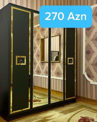 пластиковый шкаф: Новый, Распашной, 4 двери Прямой шкаф, Шкаф-вешалка, Азербайджан — 5