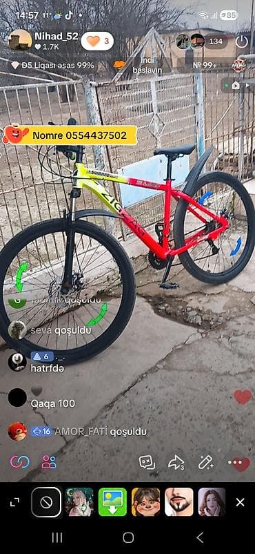 scooter ikinci el: Velosiped – ZigZag MTB tipli - Çərçivə: hardtail, yüngül alaşım. - — 2