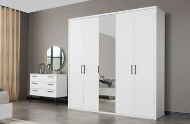 шкаф: Yeni, Açılan, 5 qapı Düz dolab, Qarderob, paltar dolabı, Azərbaycan — 2