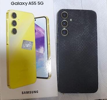 iphone 7 2013: Samsung Galaxy A55, 256 GB, rəng - Sarı, Barmaq izi — 4