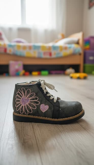 uşaq üçün vanna: Qız uşaqları üçün dizaynlı ayaqqabı - Stil: Yüksəkboğaz uşaq — 1