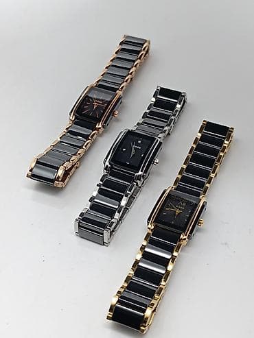 RADO keramik qol saatları – klassik düzbucaqlı kasa və iki rəngli