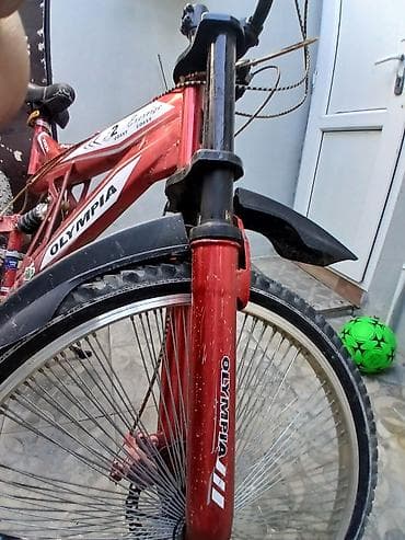 velikler: OLYMPIA dağ velosipedi - Rəng: qırmızı, ağ-qara loqotiplər - Çərçivə — 3