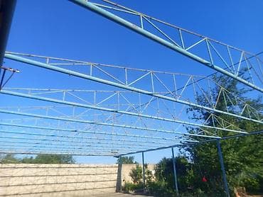 Metall konstruksiya – geniş örtük karkası - Material: qalın divarlı