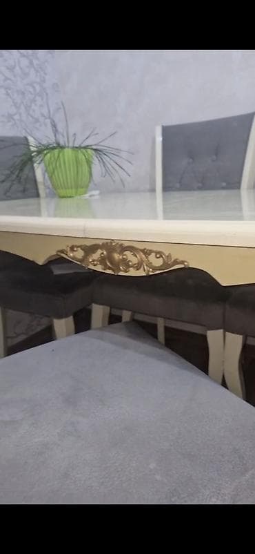 usdular: Açılmayan, Dördbucaq masa, 6 stul — 3