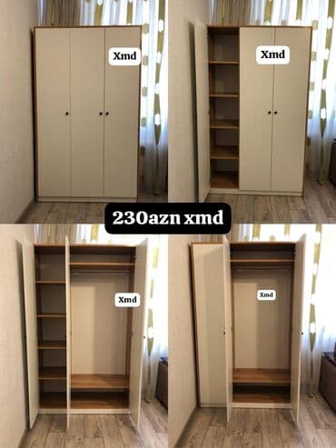 kreditle perdeler: Açılan, 3 qapılı Düz dolab, Şifonyer — 1