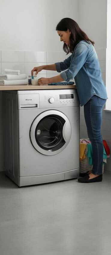 nardan 1 manatliq kredit: Paltaryuyan maşın Hisense, 6 kq, Təmirə ehtiyacı var, Avtomat, Qurutmasız — 1