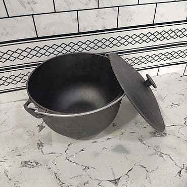 esger tort sekilleri: Yeni, Aş qazanı, rəng - Qara, Çuqun, 28 sm — 5