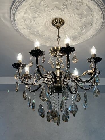 büllur: Çılçıraq, 8 lampa, Metal — 1