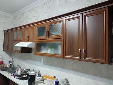 metbex skafi: Mətbəx asma şkafları dəsti - Material: taxta teksturalı MDF/Laminat — 1