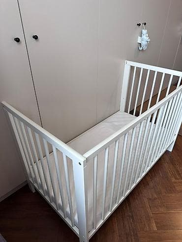 IKEA SUNDVIK uşaq beşiyi – ağ rəng, ölçü 60x120 sm (məhsul kodu — 1