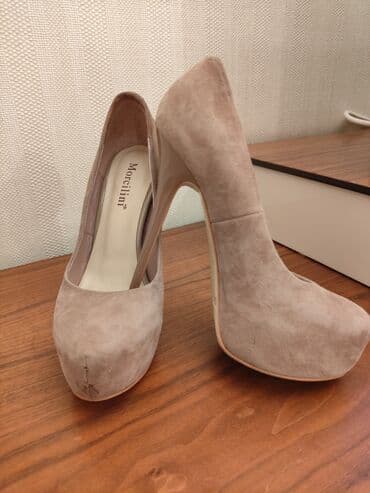 Tuflilər, Ölçü: 38, rəng - Bej, İşlənmiş