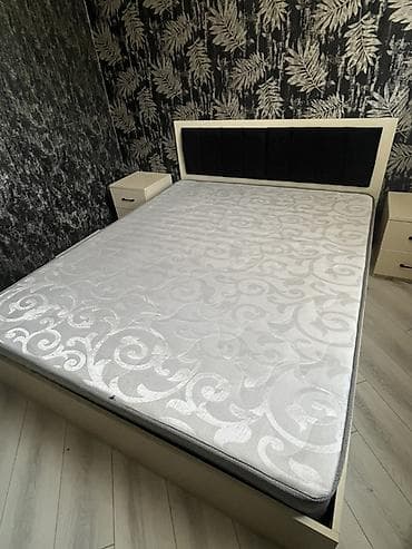 Ev üçün mebel: Mebel dəsti – iki tumbalı çarpayı və döşək - Ölçü: təxmini 160x200 sm — 2