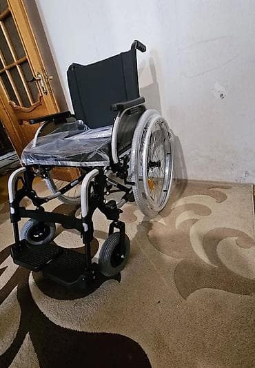 elil arabası: Manual əlil arabası - Yüngül və möhkəm metal karkas - Qatlana bilən — 2