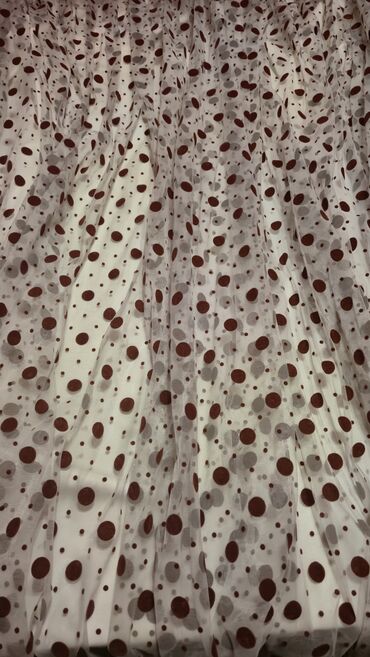 pərdələr: Məhsul: Tüll pərdə parçası - Material: incə, şəffaf tül - Rəng: ağ — 1