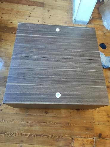 Kvadrat masa, Açılmayan, Təkərsiz, Laminat, Zəmanətsiz