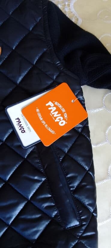 детская новая куртка: Godekce yenidir. Panco firmasi. 3-4yawa.qollar toxunma.ici astarli — 5