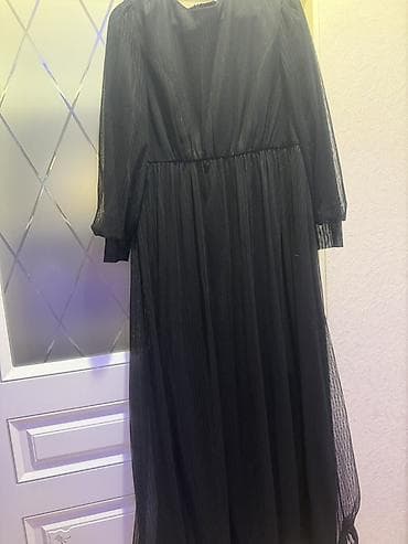 uzun etek: Zərif qara maxi don - Rəng: qara - Uzunluq: maxi (ayağa qədər) - — 2