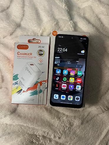 Redmi Note 12, 128 GB, rəng - Qara, Barmaq izi, Face ID