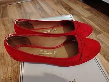 Qadın geyimləri: Baletkalar, Ölçü: 36, rəng - Qırmızı, İşlənmiş — 2