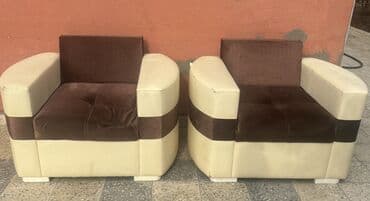 декоративная мебель: Б/у, 2 кресла, Без подьемного механизма, Нераскладной — 2