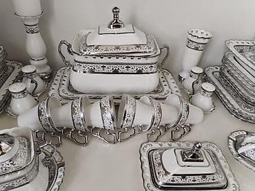 cay servisi: Nahar dəsti, rəng - Ağ, Farfor, 6 nəfərlik — 1