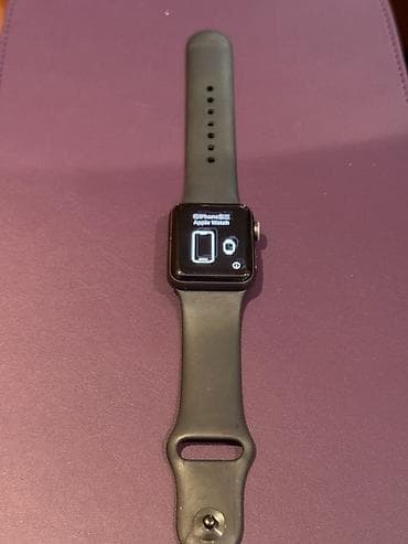 iphone watch: Apple Watch Series 3 – 38 mm, alüminium korpus, Ion‑X şüşə, kompozit — 1