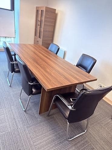 Təcili satılır! Ofis mebel dəsti – müasir dizayn, qoz ağacı — 5